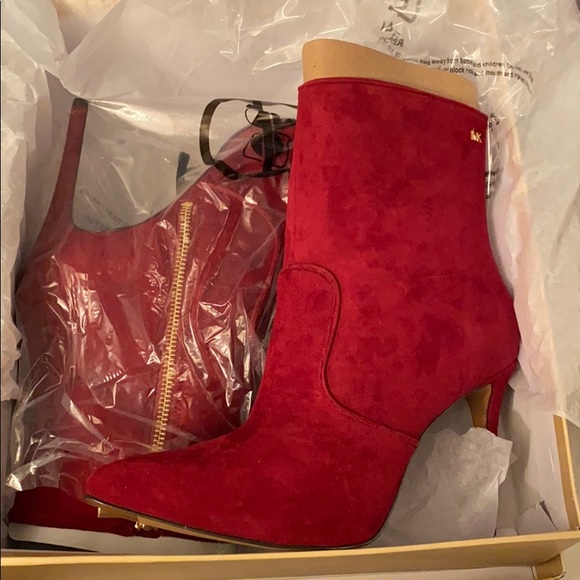 Michael Kors Shoes - red suede booties